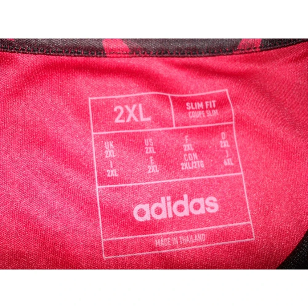 Adidas‎ Soccer Jersey Manchester United Tezos Red Black Aeroready Mens Size XXL - Picture 4 of 7